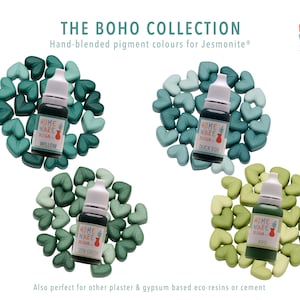 BOHO COLLECTION 8 Colour Pigments - Hand-blended for Jesmonite® AC100, AC300, AC730, plaster & gypsum based eco-resins or cement.