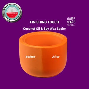 Finishing Touch 100% Natural Coconut Oil & Soy Wax Sealer. Protect your interior Jesmonite® or plaster/gypsum eco-resin home decor products image 3