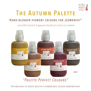 AUTUMN PALETTE PIGMENTS – Hand-blended pigment colours for Jesmonite® AC100, AC300, AC730, plaster & gypsum based eco-resins or cement craft
