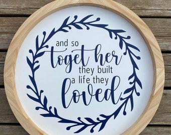 Together and loved family sign