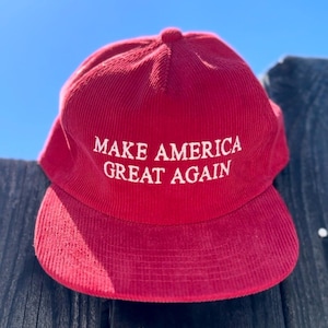 Corduroy MAGA Hat / Make America Great Again Red Hat / Trump Hat