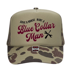 Save a Horse Ride a Blue Collar Man Pink Hoodie main image 1