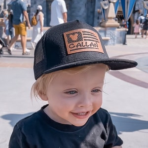 Kids Disney American Flag SnapBack Hat Boys Disneyland Hat Baby Mickey Mouse Hat Family Disney Hats Disney Trucker image 1