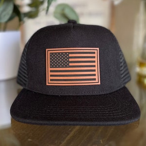 American Flag Trucker Hat | Multiple Colors | Patriotic Mesh Snapback | Baby, Youth, Adult Sizes | Multiple Colors