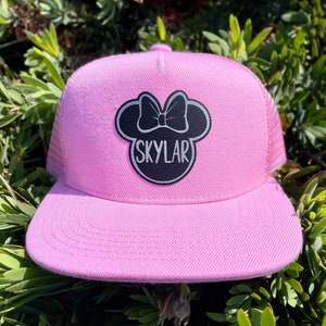 Girls Custom Minnie Mouse Hat |Kids Disney SnapBack Hat | Girls Disneyland Hat | Baby Disney Hat | Name Disney Hat | Family Disney Hats