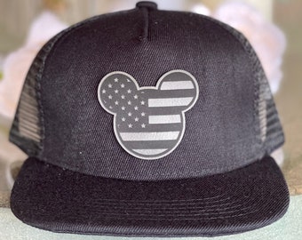 Kids American Flag Mouse Ears Snapback Hat |  Ears USA Family Hats