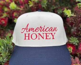 American Honey Trucker Hat: Patriotic Red White Blue Snapback