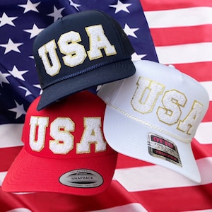 Women&#39;s USA Trucker Hat | Women&#39;s America Hat | 4th of July Hat | Patriotic Hat | Memorial Day | River Trucker Hat | Lake Hat