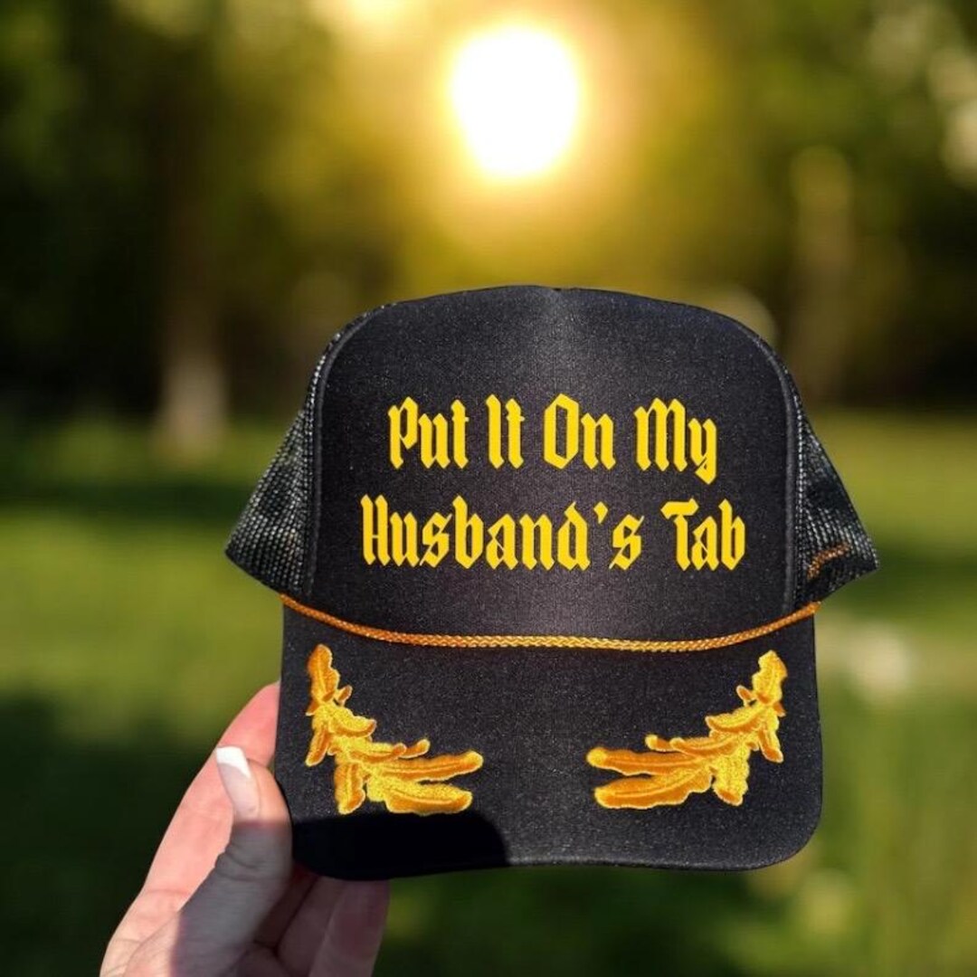 Put It on My Husband's Tab – Trucker Hat | Foam Front Mesh Snapback - Etsy