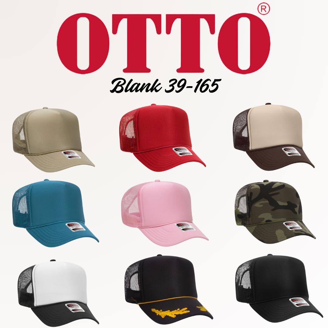 Otto Blank Trucker Hats / Wholesale Trucker Hats High Profile / Foam Front Cap / Adjustable / SnapBack / 5 Panel Mesh Back