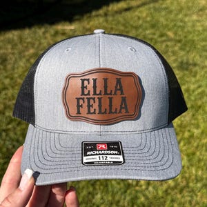 Ella Fella Leather Patch Hat | Country Music Fan Trucker | Western Men's Hat | Richardson 112