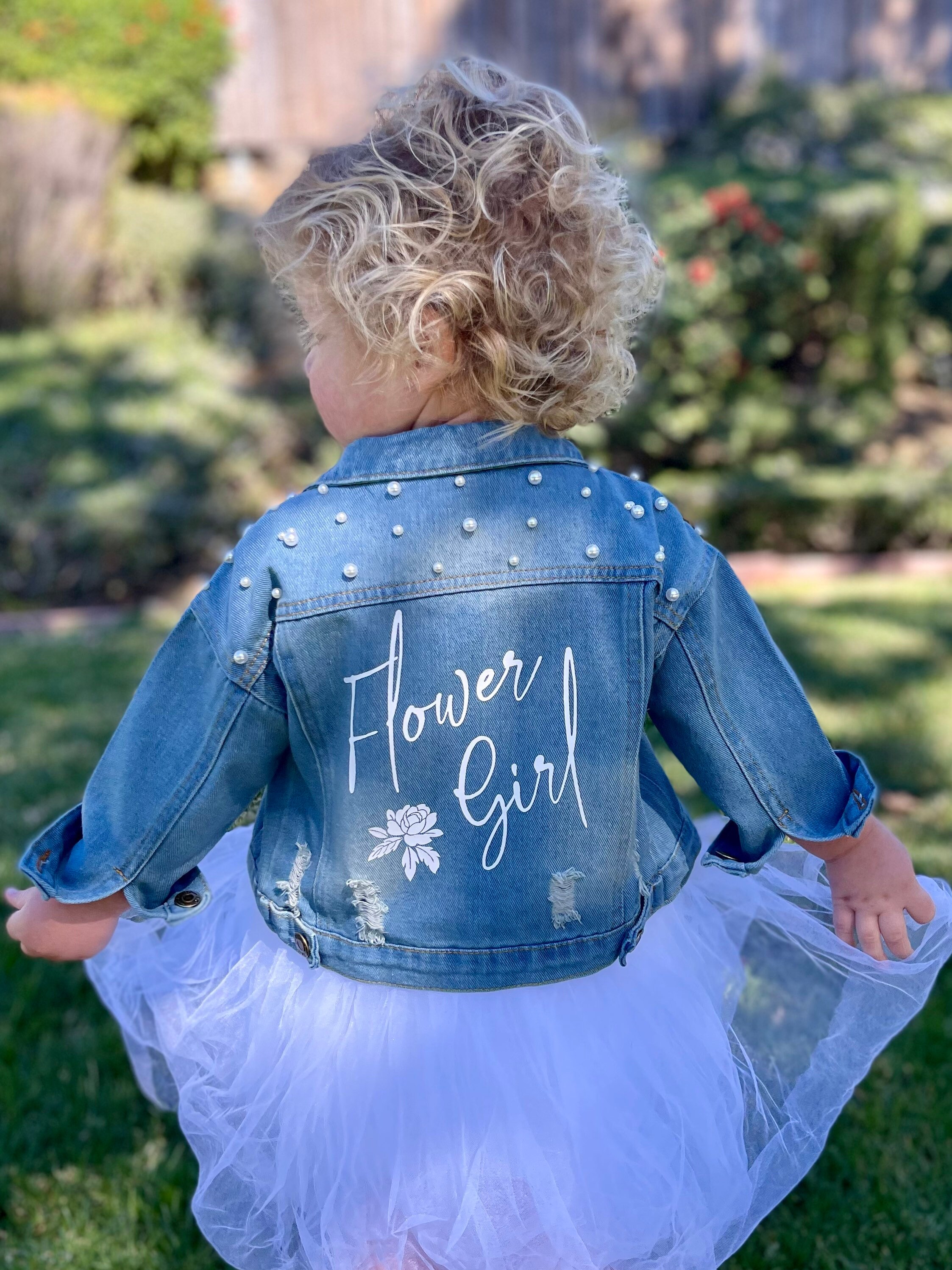 Flower Girl Denim Jacket 