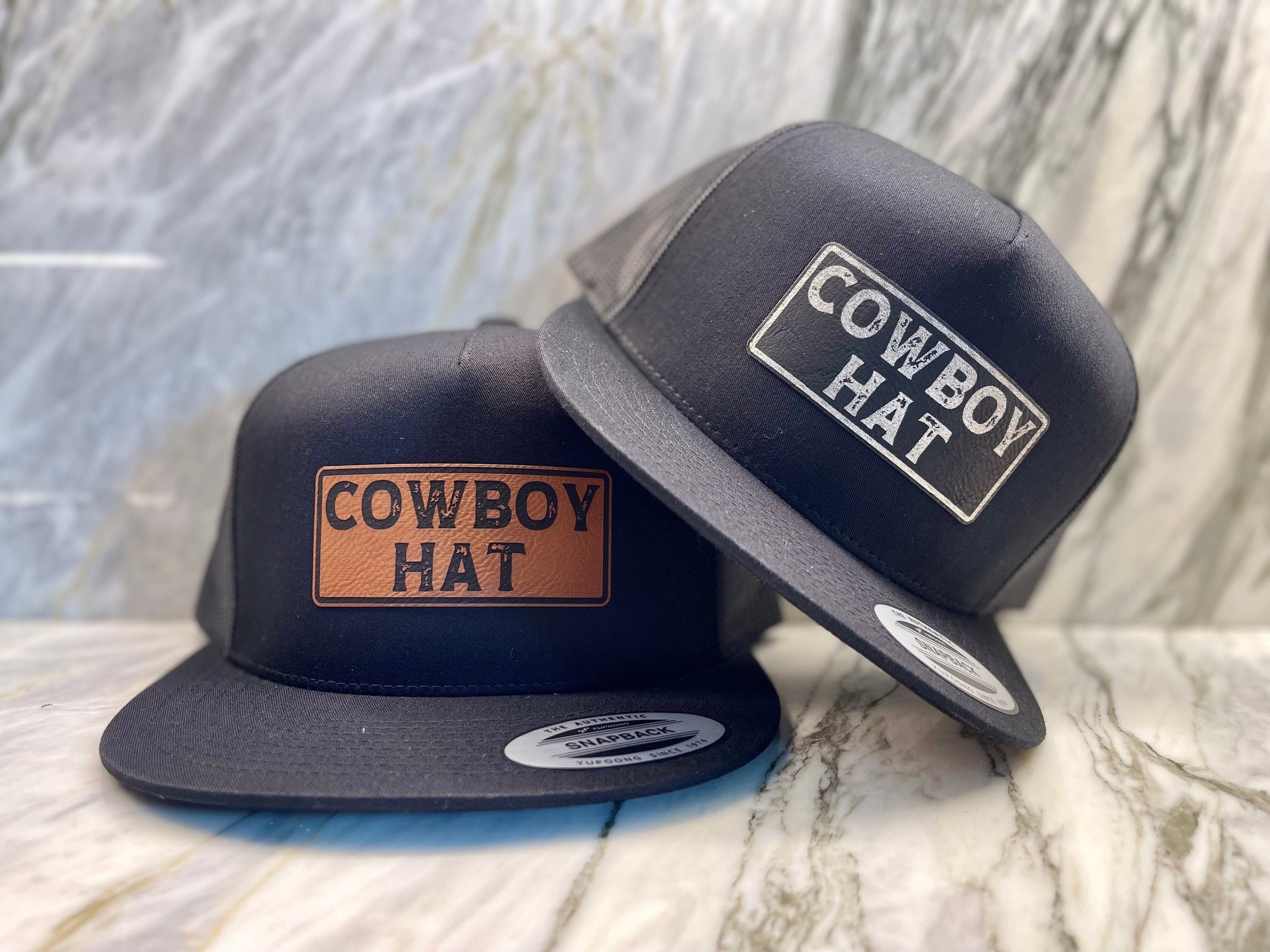 Cowboy Hat Trucker: Country Snapback / Leather Patch Hat