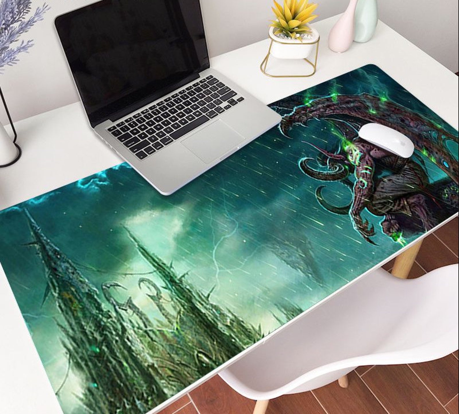 Video Game Desk Mat Warcraft Game Large Desk Pad Horde Big Etsy