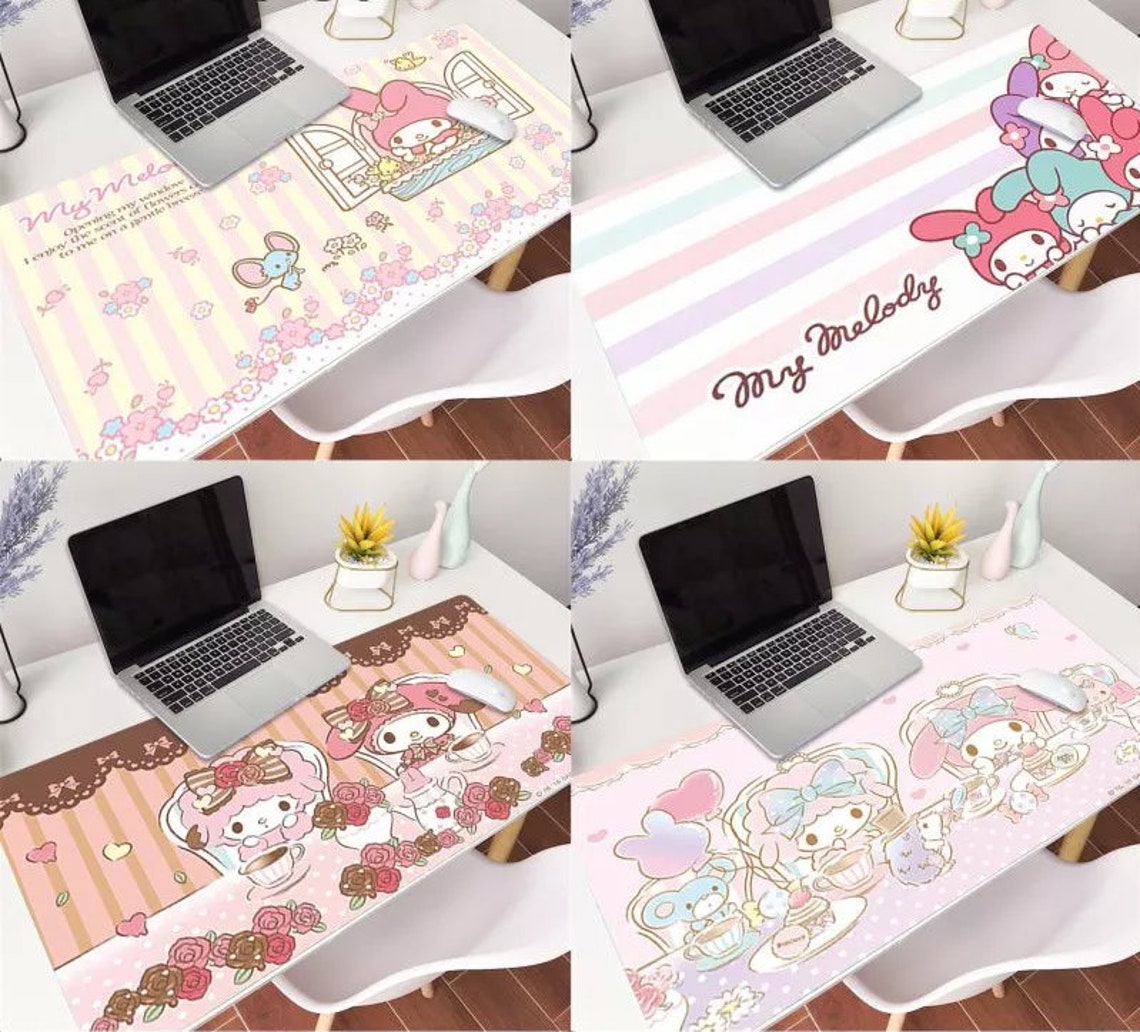 Cute Anime Desk Mat Kawaii Cartoon Large Desk Pad Little Etsy