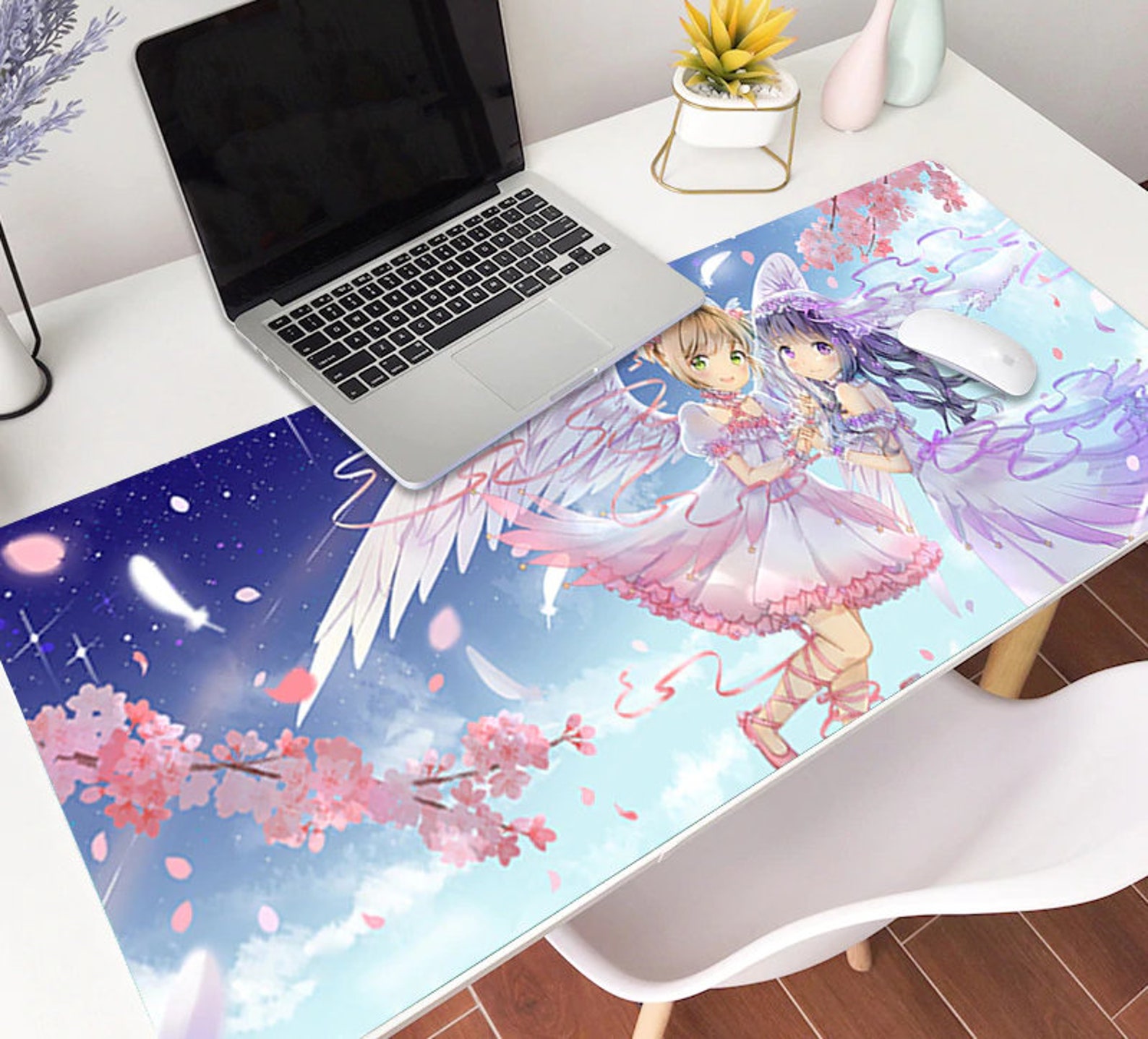 Anime Desk Mat Kawaii Card Captor Large Desk Pad Sakura | Etsy
