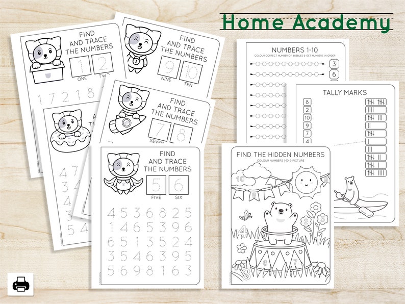 MATH Worksheets Preschool Curriculum 1st Grade Homeschool Etsy