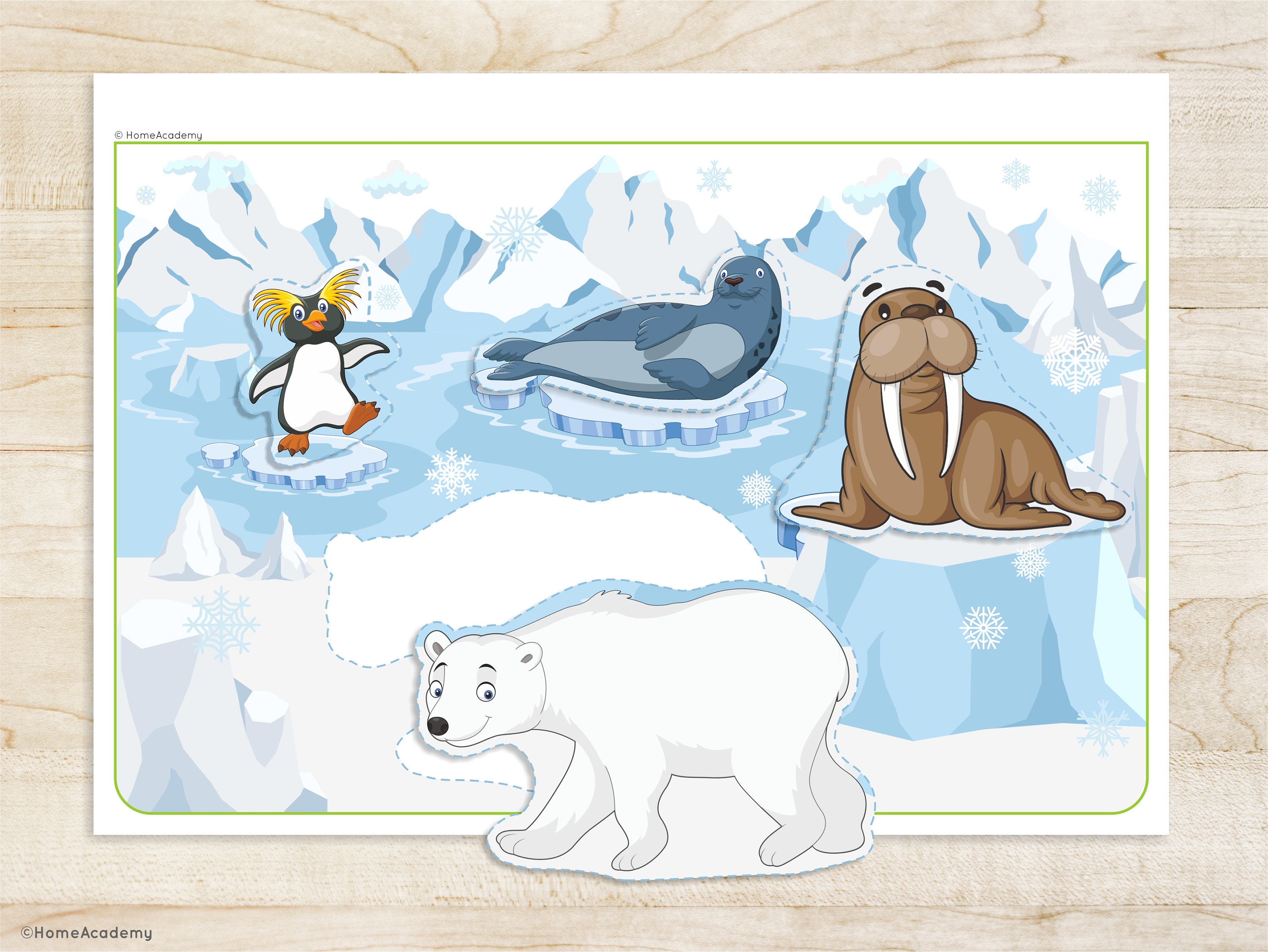 ANIMALS Printable Toddler Learning Toy Homeschool Busy Book Montessori ...