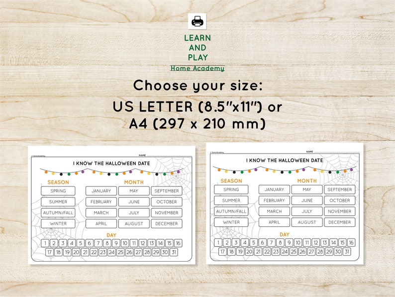Printable Halloween Worksheets for Kids Homeschool Printables - Etsy