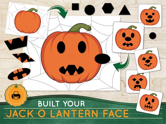 Build a Jack O'Lantern Play- Doh Mat