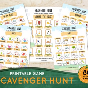 Printable SCAVENGER HUNT Bundle Printable Games for Kids - Etsy
