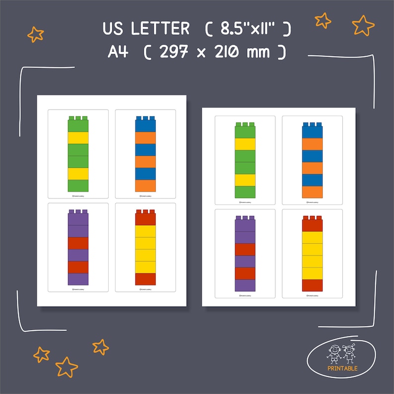 BUILD the PATTERN Toddler Busy Bag Game Cards Educational Game With ...