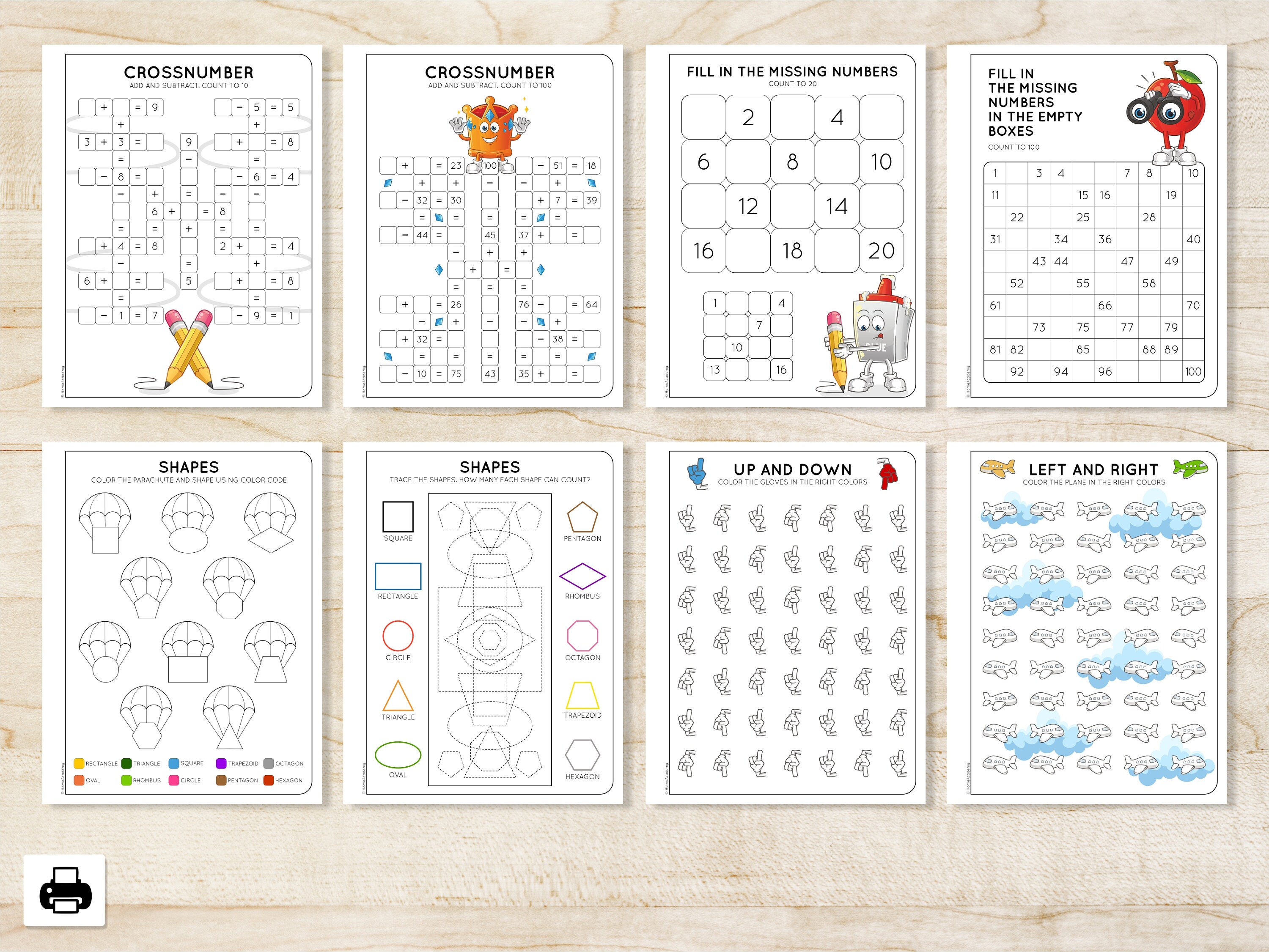 Preschool Worksheets Homeschool Practice Sheets - Etsy UK