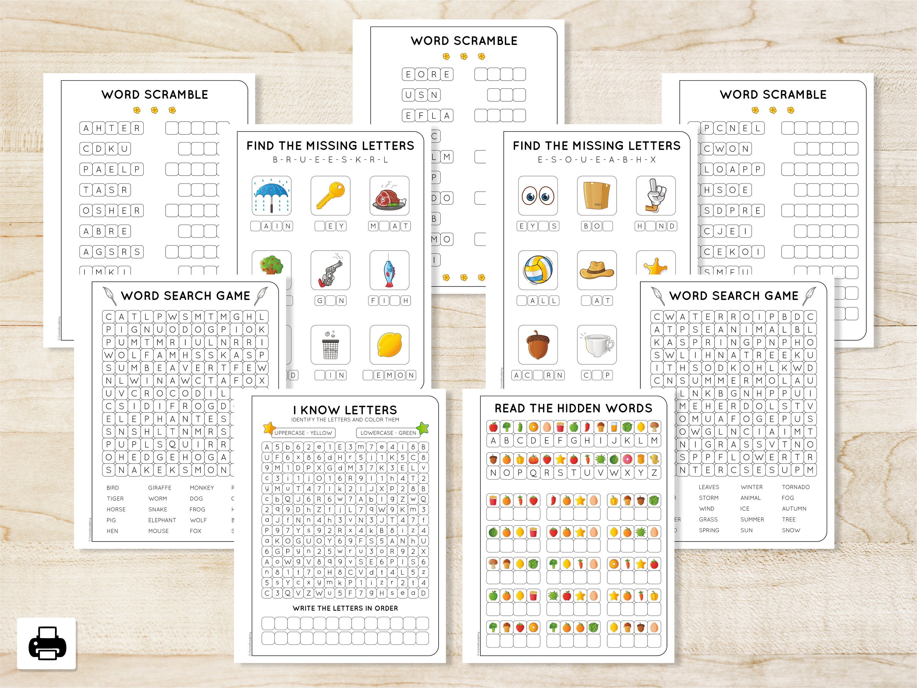 Preschool worksheets Homeschool Practice sheets | Etsy