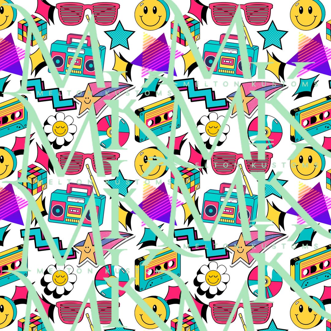90's Seamless Pattern - Etsy