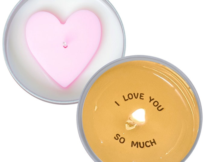 I Love You So Much - Secret Message Candles - Gifts for Her - Gift for Him - Gift for Couple - Best Gift - Soy Candle - Valentines Day Gift
