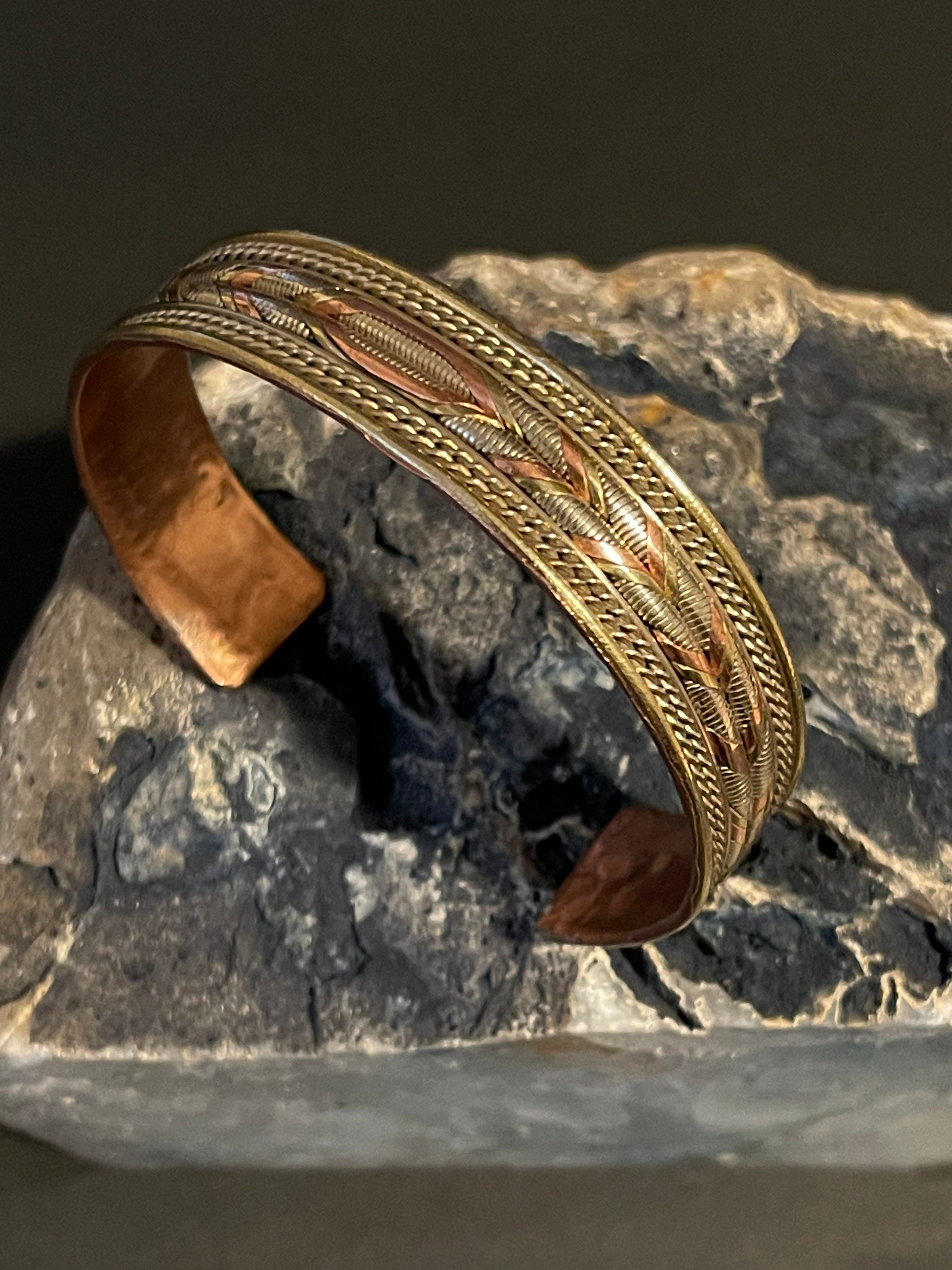 Beautiful Fine Handmade Copper & Brass Healing Braid Cuff Bracelet From  Nepal for Men and Women.excellent Handmade Work. -  Canada