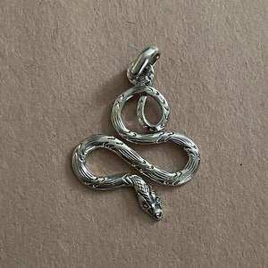 Fine Handmade Silver Snake Pendant from Nepal.