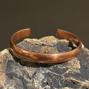 Beautiful handmade  plain pure copper healing cuff bracelet from Nepal for men & women.