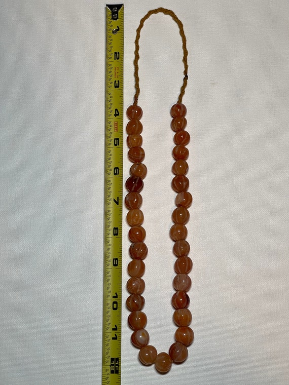 Beautiful Old Himalayan Melon-Cut Carnelian beads… - image 9