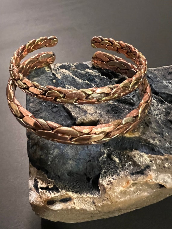 Fine Handmade three metals braided  medicine bracelets from Nepal for men and women. Available in two sizes.