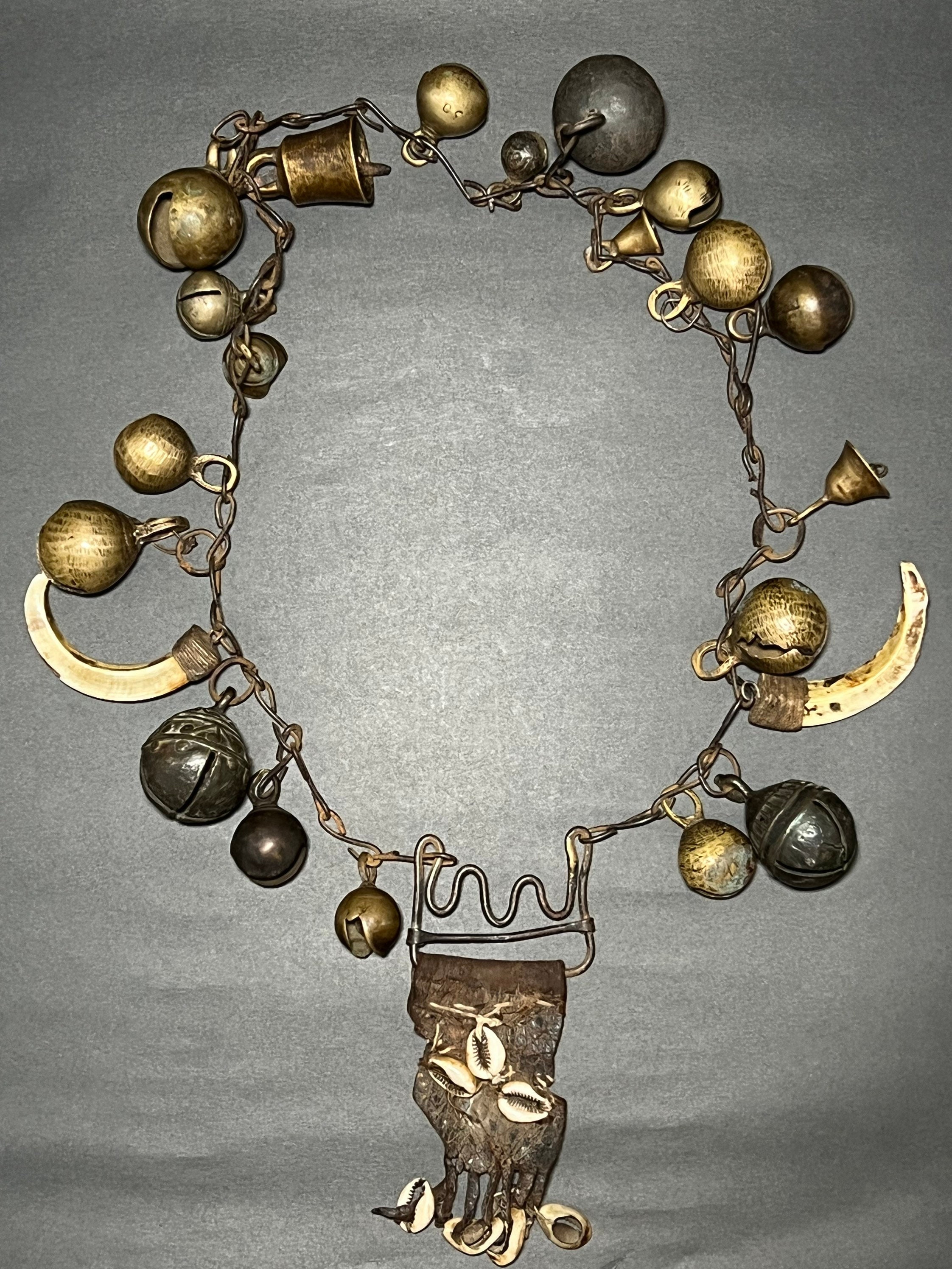 Rare masterpiece Antique shaman spiritual holy necklace from Nepal.