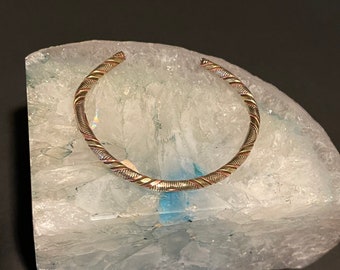 Beautiful Handmade Three Metals Twisted Adjustable  bracelet for men and women from Nepal.