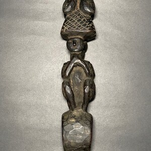 Rare Masterpiece Antique Tribal Art Collectible Hand-carved Wooden Butter Churn (Ghurra/Neti) from Nepal