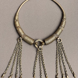 Rare Antique  master piece ethnic Tribal Silver Torque/ chocker necklace from India.(Rajasthan).