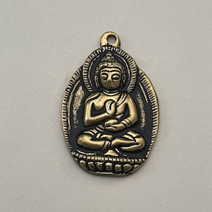 Beautiful Handmade Brass Buddha Pendant from Nepal.