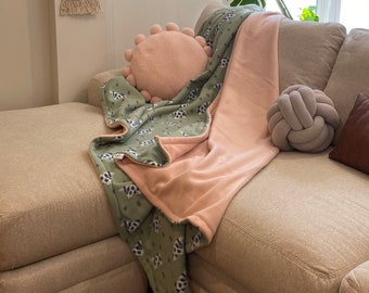 Spring cows fleece blanket