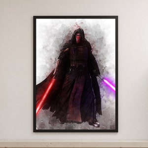 Darth Vader Star Wars Poster Digital Printable Wall Art Clone Wars Download Lightsabers Movie Posters Prints Home Decor Hero Character