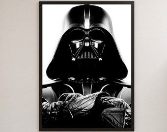 Darth Vader Star Wars Poster Digital Printable Wall Art Clone Wars Download Lightsabers Movie Posters Prints Home Decor Hero Character