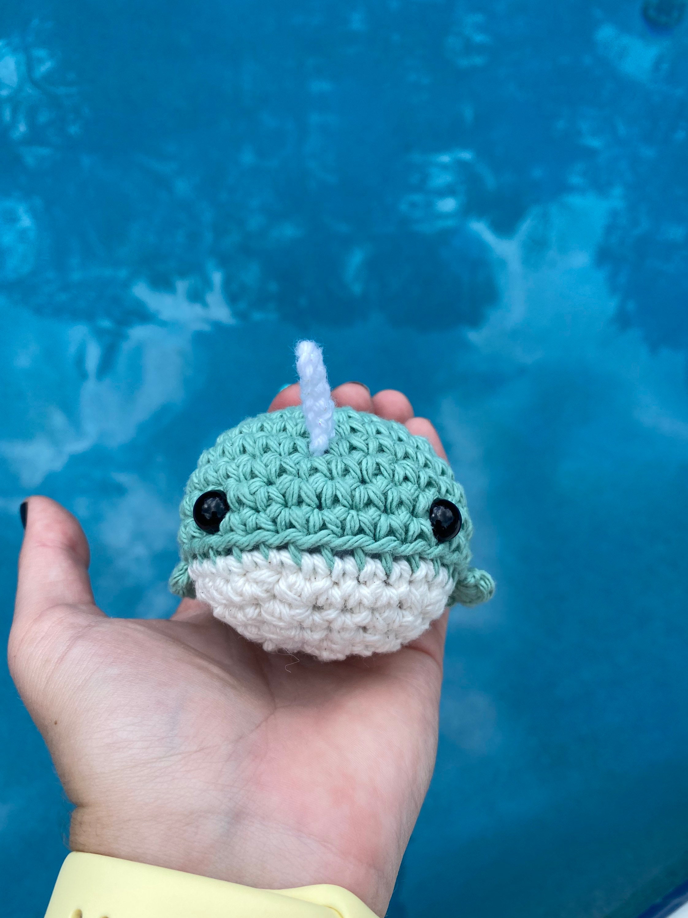 Crochet Narwhal Wristlet for Keys Etsy
