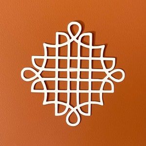 Muggu cardstock Cutouts/Rangoli diecutouts/kolam decor/Indian festive decor/House warming/Gruhapravesam decor/pooja backdrop decorations