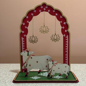 Wood pichwai  cutouts  /Rangoli die cutouts/kolam decor/Indian festive decor/House warming/Gruhapravesam decor/pooja backdrop decorations