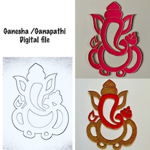 Arquivo digital Ganesha / ganapthi para Cricut, arquivo de corte, png, svg