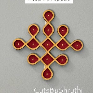 Wood Muggu cutouts  /Rangoli die cutouts/kolam decor/Indian festive decor/House warming/Gruhapravesam decor/pooja backdrop decorations