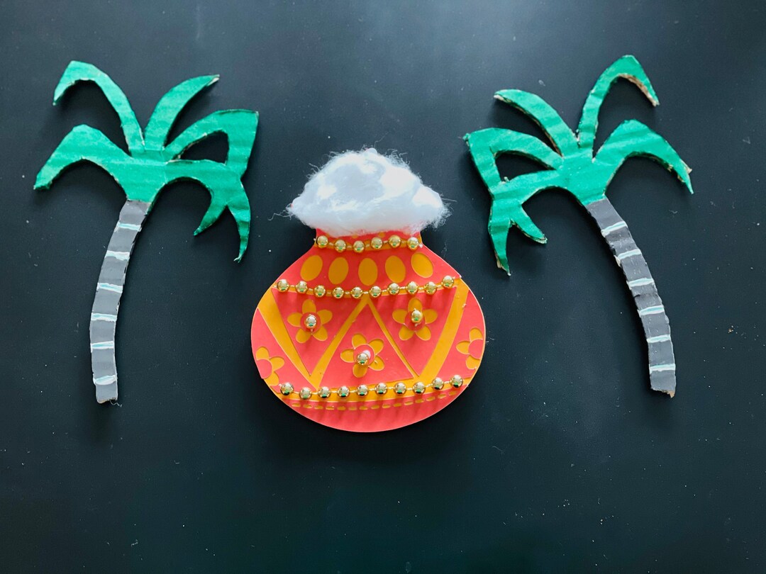 Pongal Cardstock Decor, Sankranti Cutouts, Bhogi Pallu Backdrop Decor, Indian Festive Decor