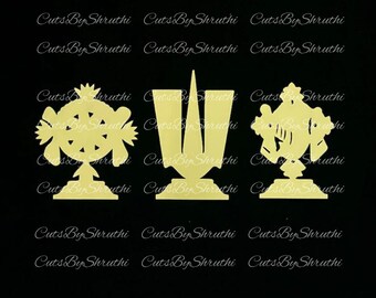 Sankhu Chakra Namam cutouts/House warming /Gruhapravesam/Pooja Decor/Indian festive decor/Backdrop decor/Indian Wedding decor